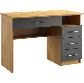 Psací stůl VerDesign KANTOR KIT psací stůl N01, antracit / dub Apalačský, pravý