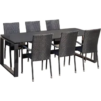 Zahradní sestava VerDesign KONG II zahradní sestava 6+1P, černý antracit