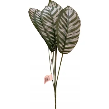 umělá květina Umělé zelené listy s proužky větvička
