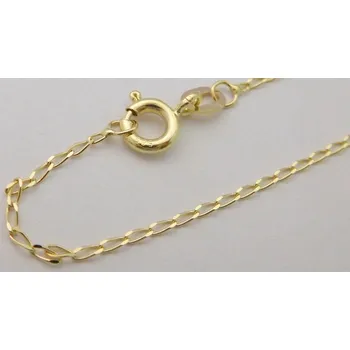 Řetízek Klenoty Budín Zlatý přívěskový řetízek ze žlutého zlata očka - 585/0,87gr 45cm HK6256 (Klenoty Budín Zlatý přívěskový řetízek ze žlutého zlata očka - 585/0,87gr 45cm HK6256)