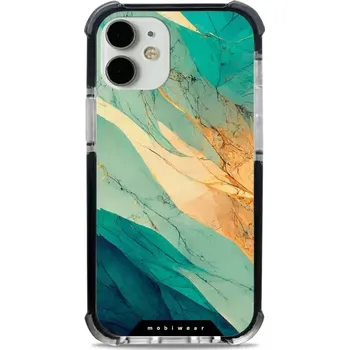 Pouzdro na mobilní telefon Odolný obal Mobiwear MagSafe Elite Bumper - Apple iPhone 12 Mini - D018D Zlatavý a zelenkavý mramor (Odolný kryt, pouzdro, obal Mobiwear Elite Bumper na mobil Apple iPhone 12 Mini - D018D Zlatavý a zelenkavý mramor, materiál Plast + TPU silikon + kov -)