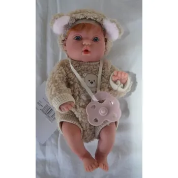 Panenka Realistická panenka - miminko - holčička Pikolína oblečena za MEDVĚDA od firmy Antonio Juan -2 (Picolín - animalitos)