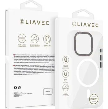 Pouzdro na mobilní telefon Zadní kryt Liavec Hybrid Magsafe Clear pro iPhone 16 Pro