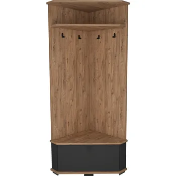 Předsíňová stěna VerDesign DAKOTA rohová předsíň, borovice Atlantic / antracit