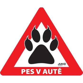 psí známka Samolepka pes v autě venkovní TLAPKA