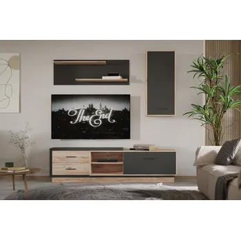 Nábytek CASARREDO MEMORY malá obývací stěna, dub san Marino/antracit