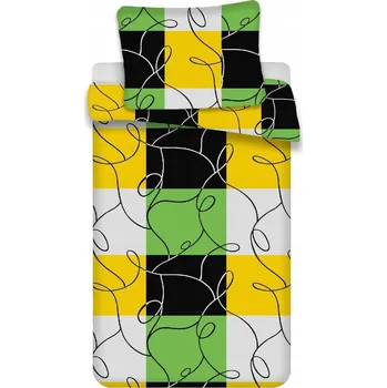 Povlečení Povlečení z mikrovlákna Kostkovaný vzor limetka 6198 220x200 JERRY FABRICS