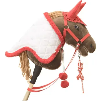 Hobby horsing Sada - červenobílá - dospělý kůň (Hobby horsing )