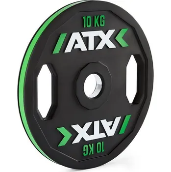 Příslušenství k čince ATX; Kotouč Color Stripe 10 kg s úchopem, pogumovaný, černá/zelená