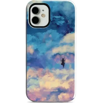 Pouzdro na mobilní telefon Odolný obal Mobiwear Elite Pro - Apple iPhone 12 Mini - ER09E Dívka na houpačce v oblacích (Odolné pouzdro, obal kryt Mobiwear Elite Pro - maximální ochrana mobilu, zesílené hrany, přesné výřezy, pohodlné držení, odolná grafika, kvalitní materiály)
