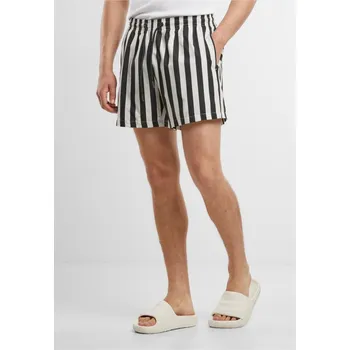 Pánské kraťasy Striped Seersucker Swim Shorts - black/offwhite XXL