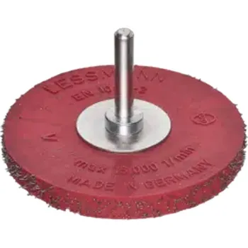 Drátěný kartáč Lessmann 417160 | Rotační kartáč se stopkou průměr 6 mm ocelový drát zvlněný s umělohmotným pojivem průměr 76x8 / 0,30