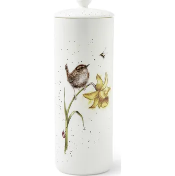 Dóza na potraviny Wrendale porcelánová nádoba na potraviny/špagety s víkem Bird and Bee s ptáčkem 31x11cm velká