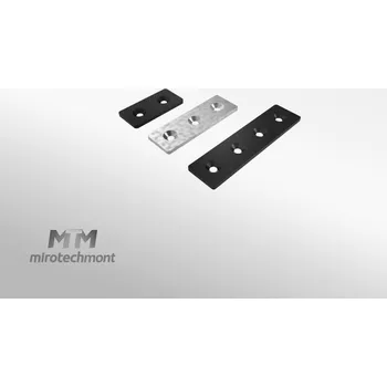 Prodejní regál Deska spojovací ST pravoúhlá kod: 093V4080S, povrch: Black powder coated, délka: 80mm