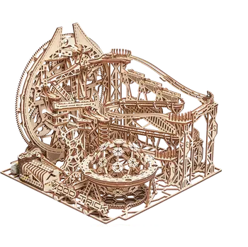 Puzzle Wood Trick "Galaxie - kuličková dráha" - 3D dřevěné mechanické puzzle ("Galaxy Marble Run" - dřevěné 3D puzzle a dřevěné skládačky)