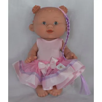 Panenka Panenka Nenotin - holčička Vanda jako baletka v šatičkách s fialovým pruhem od španělské firmy Marina & Pau (Nenotin - 21 cm )