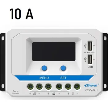 solární regulátor PWM solární regulátor EPever 10A 12/24V s LCD displejem série VS