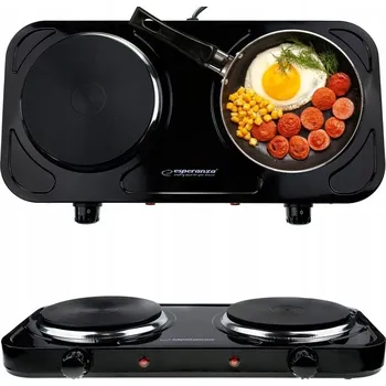 Varná deska Elektrický dvouplotýnkový vařič černý 2500W