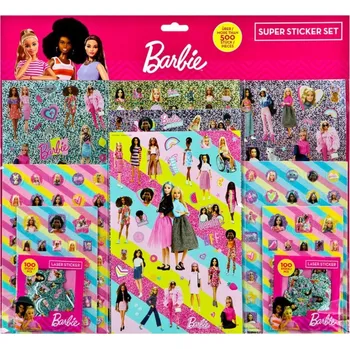Panenka Mattel Samolepky klasické Barbie 500 ks