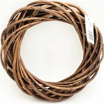 Věnec VĚNEC Z PROUTÍ 20 cm, HNĚDÉ PROUTÍ, SILNÝ RATAN
