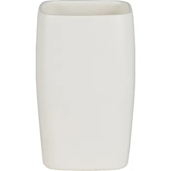 Držák na kartáček SPIRELLA Spirella kelímek na kartáčky RETRO, bílý, keramika, 10.08074