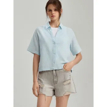 Dámská móda Košile s&nbsp;krátkými rukávy - XL - House - bledě modrá - 031DT-05X