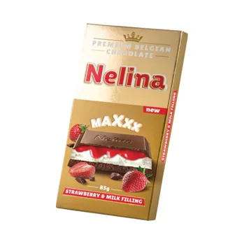 Čokoláda Nelly Chocolates Nelina Maxxx čokoláda jahoda 85g