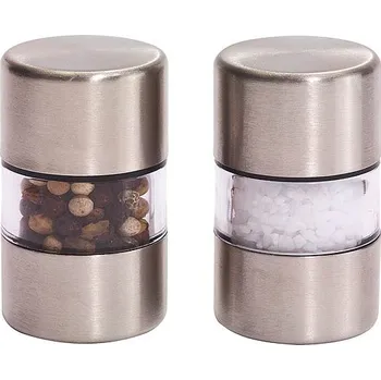 Mlýnek na koření Sada na sůl a pepř SPICE FLAVOUR, stříbrná