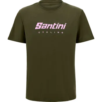 cyklistický dres Triko SANTINI Brand Green S
