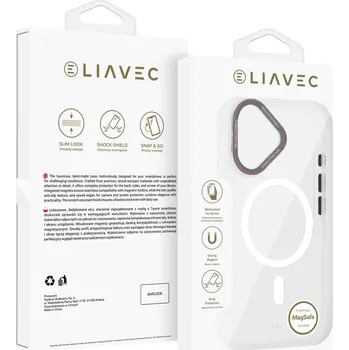 Pouzdro na mobilní telefon Zadní kryt Liavec Hybrid Magsafe Clear pro iPhone 16