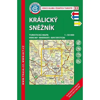 Trasa - KČT Laminovaná turistická mapa - Králický Sněžník, 7.vydání, 2022