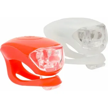 Cyklosvítilna blikačka Max1 Frog, bílá/červená, set 304006