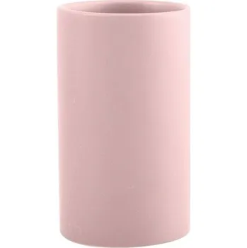Držák na kartáček SPIRELLA Spirella kelímek na kartáčky TUBE-Matt, matně růžový, keramika, 10.21203