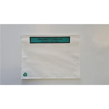 Obálka Papírové samolepící kapsy na zásilky C5,průhledné zelené 1000ks