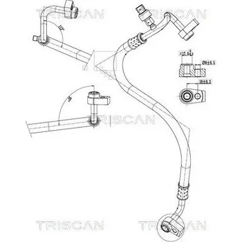 Vedení klimatizace Vysokotlaké / nízkotlaké vedení, klimatizace TRISCAN 9010 16034
