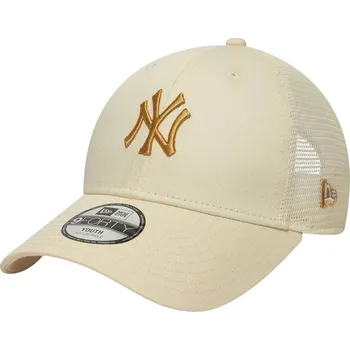 Kšiltovka kšiltovka New Era 9FO Homefld Trucker MLB New York Yankees Youth - Light Cream/Golden Yellow junior size