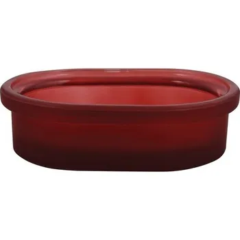 Mýdlenka SPIRELLA Spirella mýdlenka YOKO, červená, sklo, 10.20408