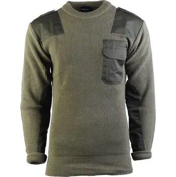 Pánský svetr Svetr Mil-Tec BW Acryl s kapsou - olivový, 56