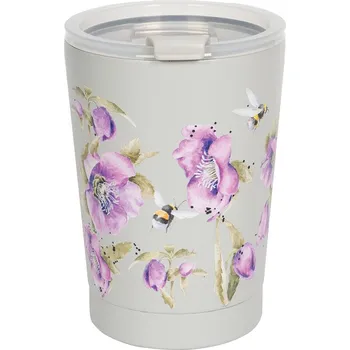 Wrendale Designs Wrendale cestovní termohrnek Busy Bee květinový se čmelákem 320ml