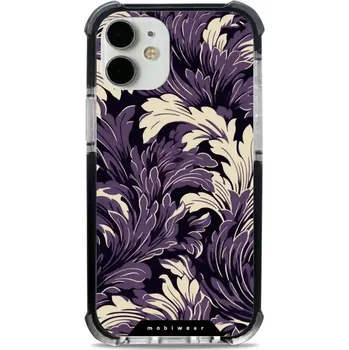 Pouzdro na mobilní telefon Odolný obal Mobiwear MagSafe Elite Bumper - Apple iPhone 12 Mini - DA46D Fialové rostliny (Odolný kryt, pouzdro, obal Mobiwear Elite Bumper na mobil Apple iPhone 12 Mini - DA46D Fialové rostliny, materiál Plast + TPU silikon + kov - zesílená ochrana)