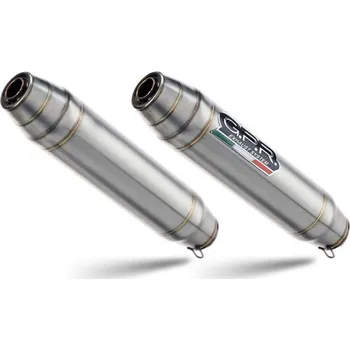 Výfuk pro motocykl Dual slip-on exhaust GPR DEEPTONE D.59.DE Brushed Stainless steel including removable db killers and link pipes