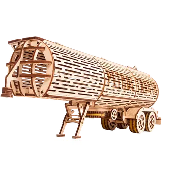 Puzzle Wood Trick "Přívěs na kapalinu" - 3D dřevěné mechanické puzzle ("Tank trailer" - dřevěné 3D puzzle a dřevěné skládačky)