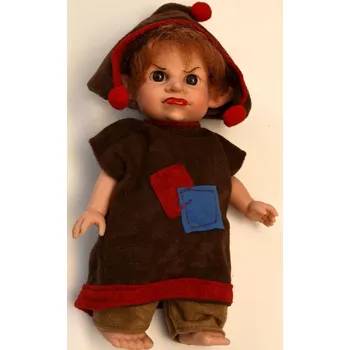 Panenka Malá čarodějnice - zrzavé vlasy 2 (BW Original Dolls - čarodějnice 18 cm)