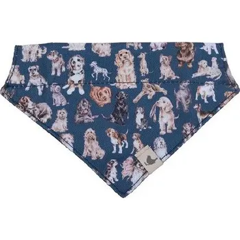 Obleček pro psa Wrendale Designs Wrendale Classic Dog textilní šátek pro psa 12x20cm modrá XS/S malá plemena