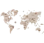 Wood Trick "Mapa světa (velikost L)" - 3D dřevěné mechanické puzzle ("Fairy theatre" - dřevěné 3D puzzle a dřevěné skládačky)