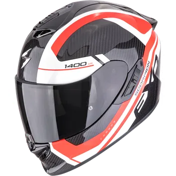 Helma na motorku Scorpion exo-1400 evo ii carbon air enko černo/červeno/bílá xs