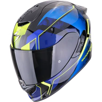 Helma na motorku Scorpion exo-1400 evo ii air intensio černo/modrá m