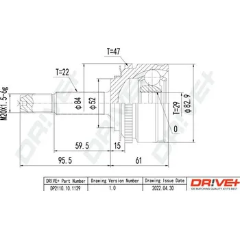 Hřídel nápravy Sada kloubu hnacího hřídele DRIVE+ DP2110.10.1139