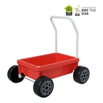 Dětské chodítko PLASTO Chodzik Wózek z cichymi kołami Od 10 mc Kolor czerwony PLA1068