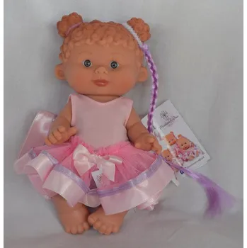 Panenka Panenka Nenotin - holčička Verča jako baletka v šatičkách s fialovým pruhem od španělské firmy Marina & Pau (Nenotin - 21 cm )